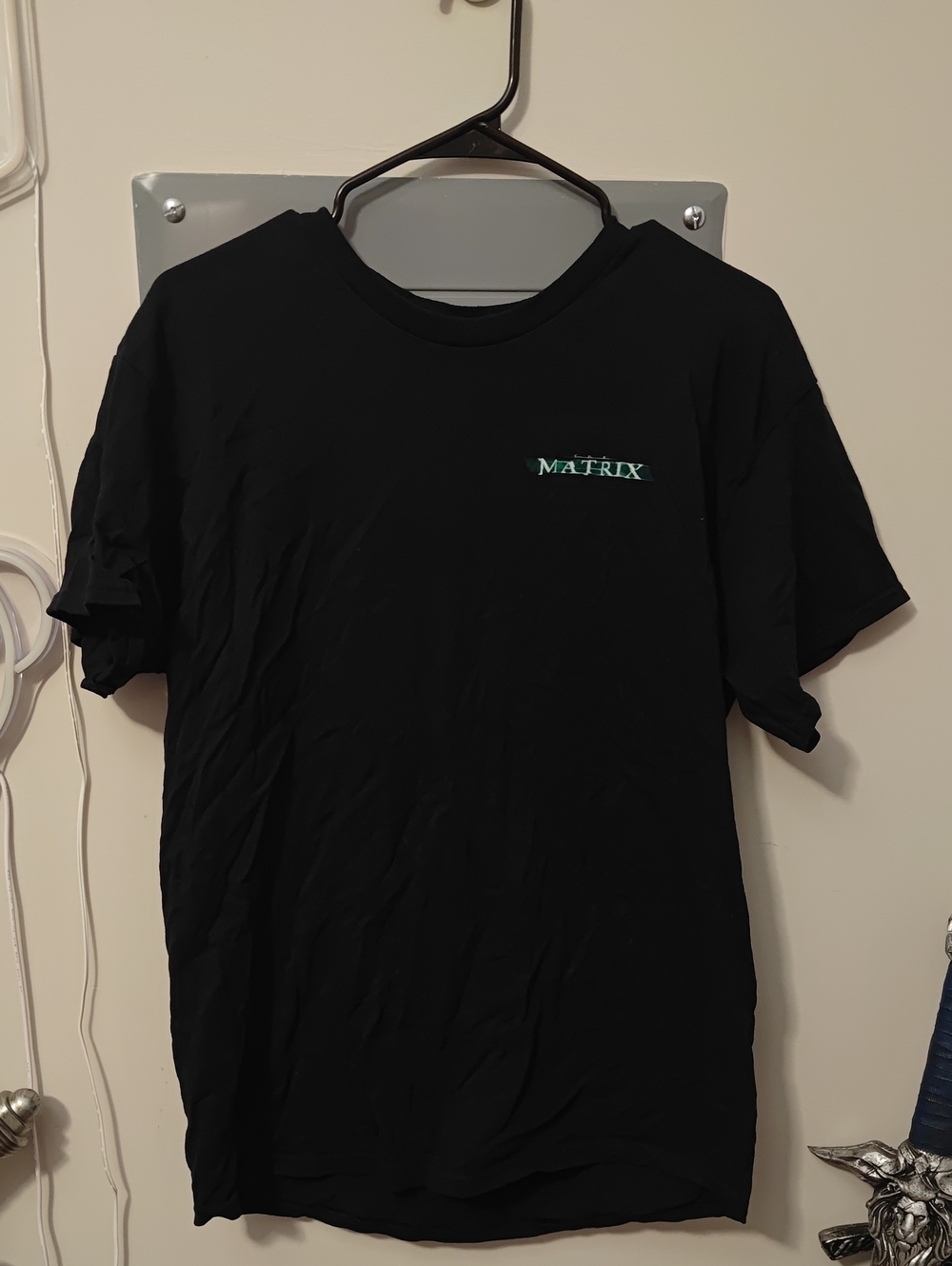 Matix Black Tee with Small Teal Logo